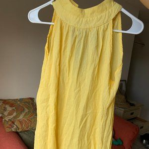 Yellow high neck dress